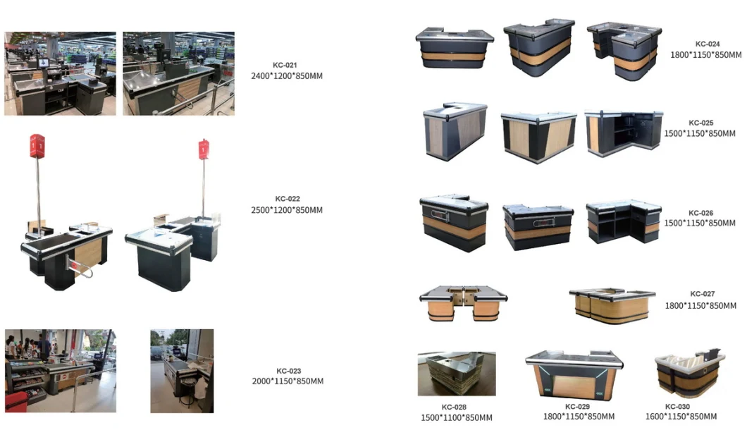 Supermarket Design Cash Register Money Table Retail Store Metal Checkout Counter