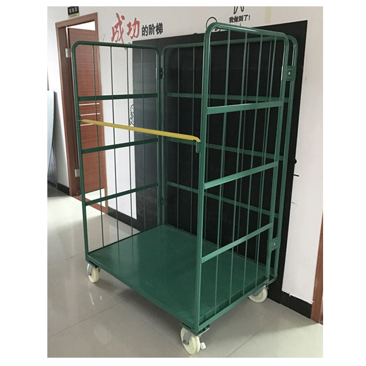 Portable Heavy Duty 3 Sides Transport Supermarket Trolleys 1000kg for Sale