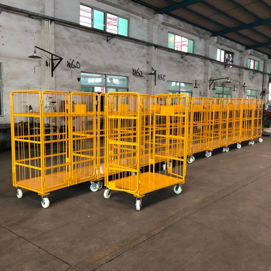 Portable Heavy Duty 3 Sides Transport Supermarket Trolleys 1000kg for Sale