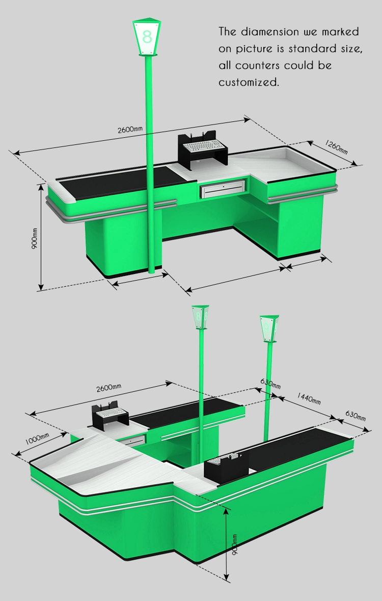 Automatic Conveyor Belt Supermarket Checkout Cashier Counter