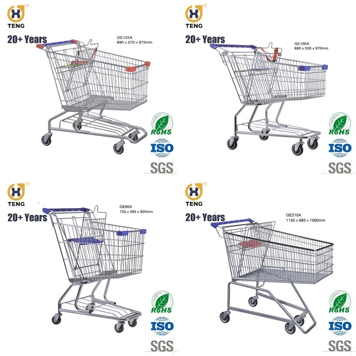 Ge80A 80L Metal Shopping Trolley for Supermarket