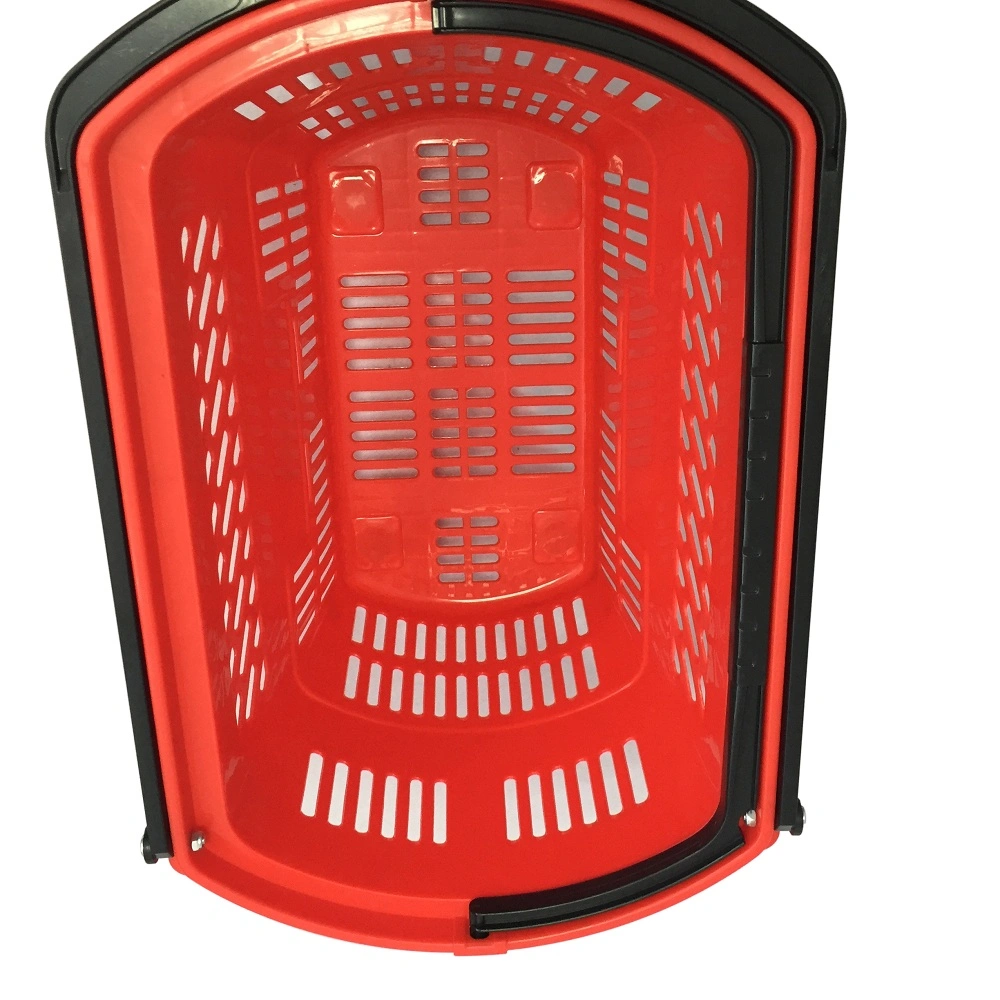 Plastic Supermarket Baskets with Wheels/Shopping Trolley for Elderly