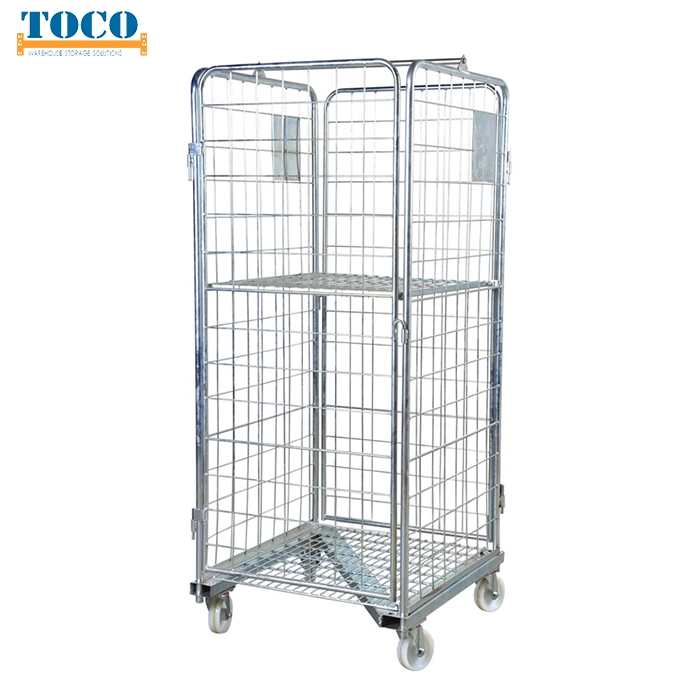 Nestable Supermarket Trolley with Handle for Courier Services